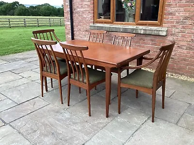 £550 • Buy Vintage Mid-Century Younger Team Table And 6 Chairs Teak