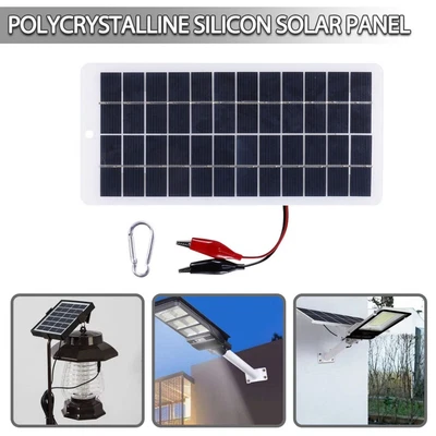 $16.70 • Buy 5W 12V Polysilicon Solar Panel Charger Outdoor Portable Waterproof Charging -