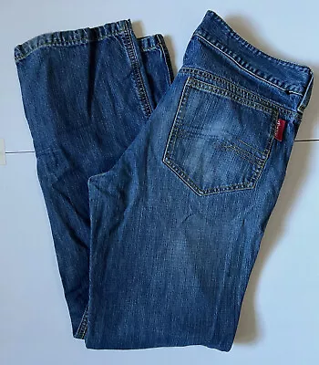 ICON STRONGARM 2 PANT - Men Blue Straight Relaxed Motorcycle Denim Jeans - 34x33 • $49.99