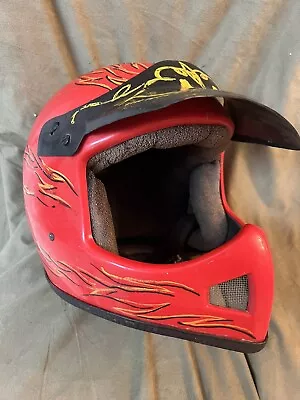 Vintage Griffin Full Face Helmet Motocross MX BMX W/custom Paint Job Named 1990s • $0.99