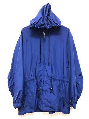 $10.42 • Buy Pacific Trail Mens Blue Full Zip Hooded Windbreaker Jacket - Size S