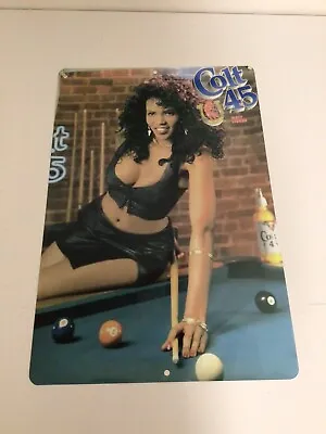 Colt 45 Pool Table Model Beer Metal Tin Sign Metal Tin Sign • $25