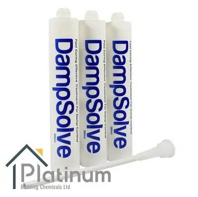 3 X DAMPSOLVE Damp Proof Injection Cream | DPC Course Rising Damp Treatment • £29.70