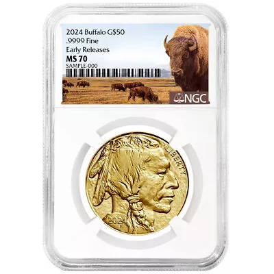 2024 $50 American Gold Buffalo NGC MS70 ER Buffalo Label • $2694.09