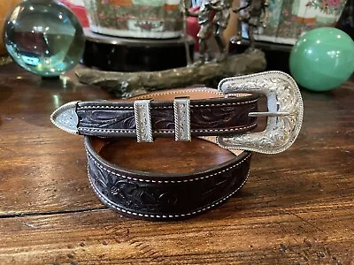 XXL Taxco James Reid Style  Sterling Silver Belt Buckle 28-29-1.25-1”🐂✅ • $445