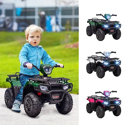 12V Electric Quad Bikes For Kids W/ LED Headlights Music For 3-5 Years • £99.99