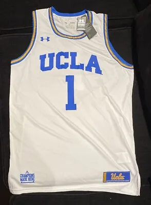 New UCLA Bruins Under Armour #1 Basketball Jersey White Men’s Size Medium • $49.98