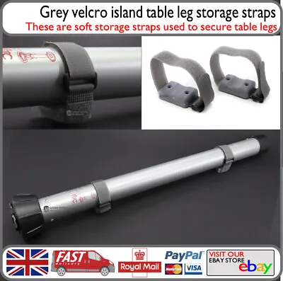 £11.99 • Buy Grey Island Table Leg Storage Strap Kit Fits Fiamma Redwood Sequoia Boat Caravan