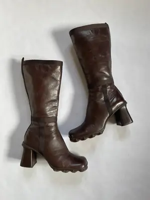 Vintage Brown Boots Miu Miu F/W 1999 Size 38.5 • $620