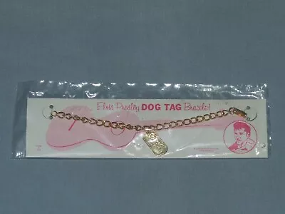 1956 Elvis Presley Enterprises  GOLD  Dog Tag Bracelet (Still Sealed) • $9.99