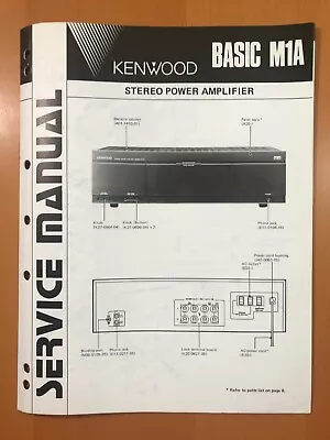 Original Service Manual & Schematic Kenwood Basic M1a Stereo Amplifier D406 • $11.21