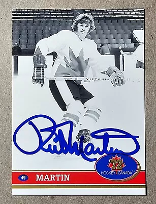1991-92 Future Trends Canada '72 #49 Richard Martin Autograph-FREE USA SHIPPING • $33