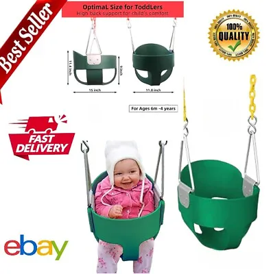 Baby Swing With Toddlers Backrest Garden Climbing Frame Playhouse Quality Seat  • £29.77