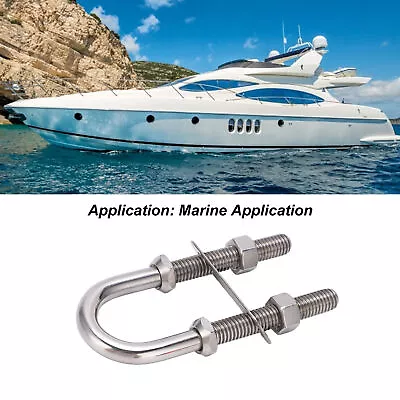 ・Marine U Shape Bolt Bow Eye 304 Stainless Steel Silver Rust Resistant Boat • $12.63