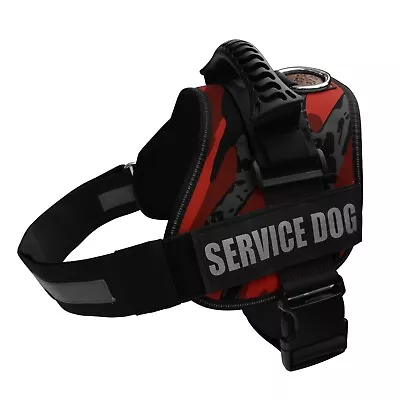 ALBCORP Reflective Service Dog Vest Harness Woven Nylon With Adjustable Straps • $21.95