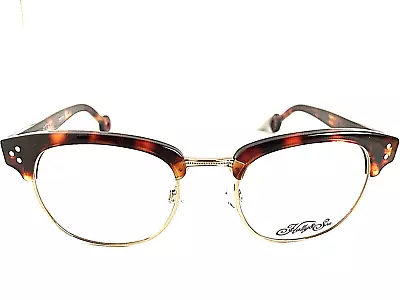 New Hally&Son HS581V02 49mm Tortoise Clubmaster Men's Women's  Eyeglasses Frame • $69.99