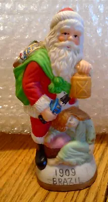 Vintage 1990s Ceramic Bisque 5  Memories Of Christmas Figurine Santa 1909 Brazil • $3.99