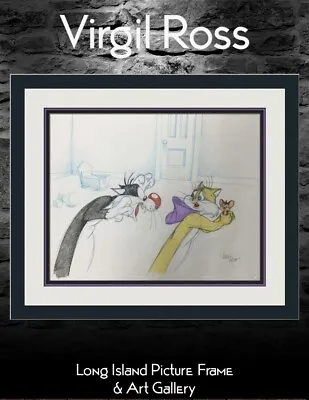 Virgil Ross Original Signed Model Sheet Drawing Sylvester & Silvia Custom Framed • $1395