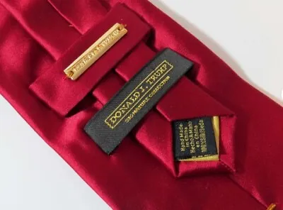 DONALD J TRUMP SIGNATURE COLLECTION TIE - SOLID RED TIE - Interesting Provenance • $75