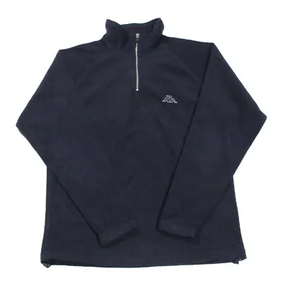 Vintage KAPPA 1/4 Zip Fleece Sweatshirt | Medium | Jumper Sweater Top Neck AR07 • £21.59