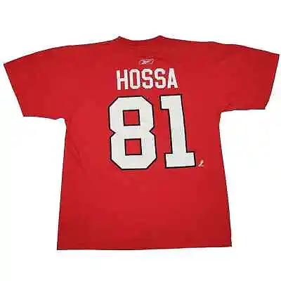 Chicago Blackhawks Shirt Men Small Red Marian Hossa Jersey NHL Hockey Team Adult • $15