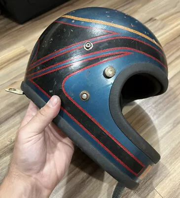 Vintage 70s Kawasaki Full Face Helmet Motorcycle Bike USA Made • $299.99