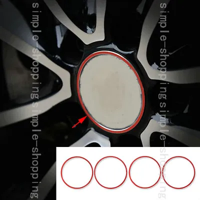 4pc Alloy Red Wheel Center Hub Ring Trim For Benz A B C E CLA GLA ML GL Class • $13.99