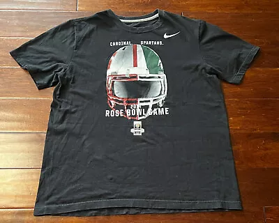 Nike Michigan State Stanford Cardinals Adult Sz XL 2014 Rose Bowl Logo T Shirt • $15.74