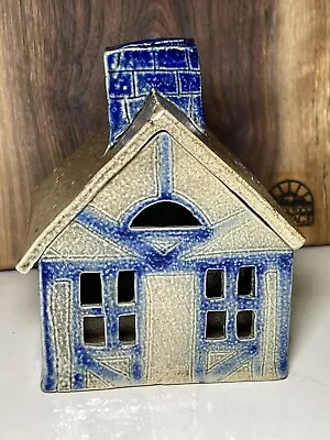 B Stebner Stoneware Pottery House Church 5”x6”. Very Detailed Hartville Ohio • $135