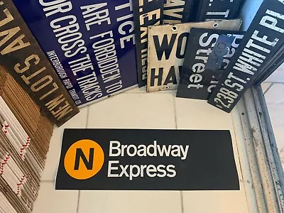 Ny Nyc Subway Roll Sign Mta Transit N Broadway Express Theater Art District Arts • $84.99