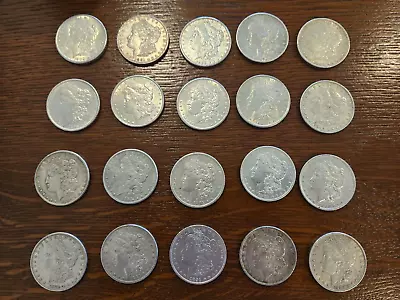 US Morgan Silver Dollars - Roll Of 20 Coins Lot XF - AU 1879 - 1900 • $795