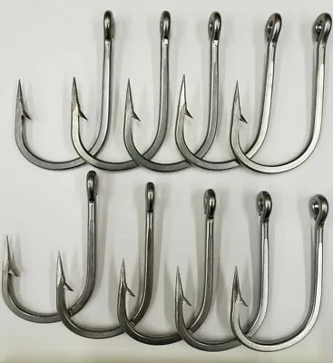 Mustad 7732SS Big Game Southern Tuna SS Steel Forged Short Barb Hook 9/0 10 Pk • $29.99