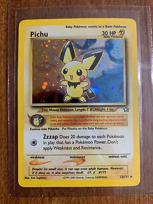 Pokémon TCG Pichu Neo Genesis 12/111 Holo Unlimited Holo Rare • $12.99