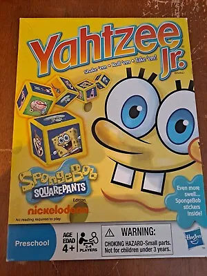 2011 Hasbro Yahtzee Jr Spongebob Squarepants Nickelodeon Edition Preschool Game • $8.99