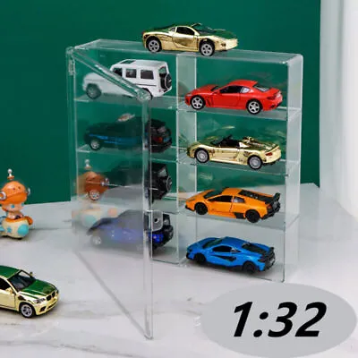 1:32 Car Model Storage Box Case Display Shelf Acrylic Dustproof Door Waterproof • $33.99