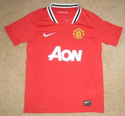 Manchester United Home Football Shirt 2011 - 2012 Child Boy Age 8-10 Yrs Nike • £4.99