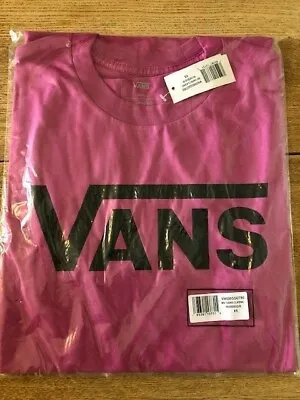£5 • Buy Vans Logo T Shirt Pink & Black Size's Xs,s,m,l,xl