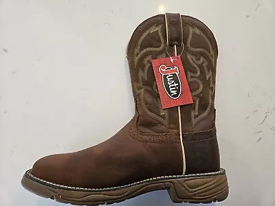 Justin Men's Stampede Rush Saddle Tan Steel Toe Work Boots WK4331  10D • $100