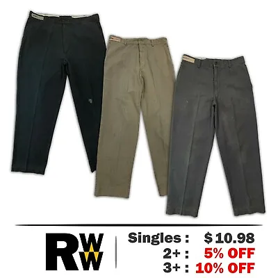 Red Kap Work Pants Gray Black Polyblend Industrial Uniform Mechanic Tech PT20 #B • $10.98