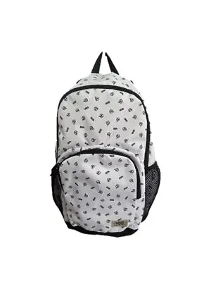 Vans Alumni Backpack All-over Logo White Black University School Bag Casual Trav • £34.99