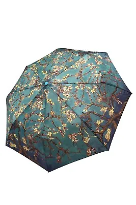 Van Gogh Almond Blossom Folding Compact Artist Spring Loaded Umbrella * Case • $30.83