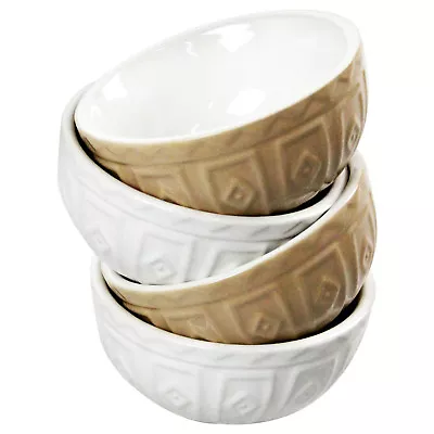 Mason Cash Set Of 4 Cane And Cream Food Preparation Bowls Kitchen Food Soup Bowl • £12.50