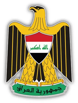 £3.83 • Buy Iraq Coat Of Arms Car Bumper Sticker Decal - 3'', 5'' Or 6''