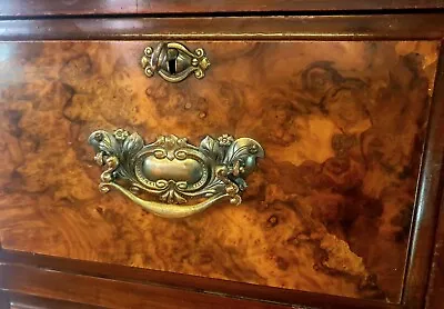 £495 • Buy Opulent Pair Of Late Victorian Burr Walnut Bedside Cabinets Chests Tables 1890