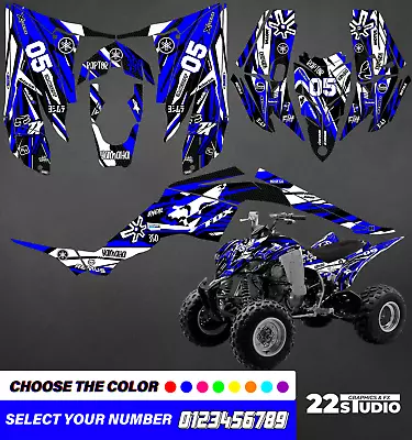 $166 • Buy Yamaha Raptor 350 Graphics Kit 2004 2006 2009 To 2014 Decals Stickers Atv Utv