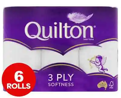 $8.72 • Buy Quilton 3 Ply Toilet Paper Rolls 6pk- Free Postage Best Price