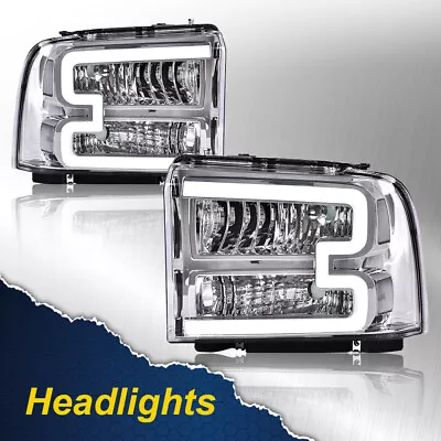 Clear Corner Headlights LED DRL Fit For 05-07 Ford F250 F350 Super Duty LH+RH • $79.90