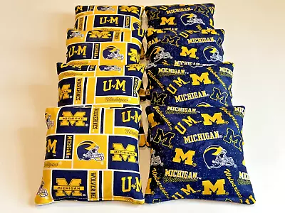 8 Cornhole Bean Bags Michigan Wolverines All Weather Waterproof Washable • $31.99