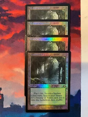 MTG Modern Horizons 2 Verdant Catacombs Retro Frame Foil X 4 • $150