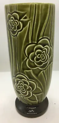 Sylvac Vase Green Flowers 1960's 4827 Table Window Decoration Pottery Longton • £26.95